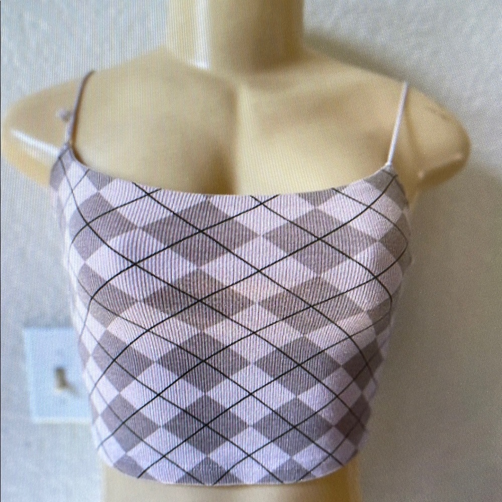 Checkered Crop Top